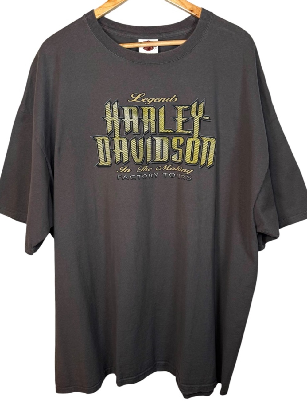 Harley Davidson Powertrain Operations Tee L Gray Factory Tour Biker